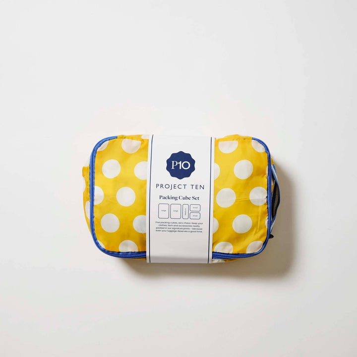 Packing Cube Set – Yellow Polka Dot Project Ten Pty Ltd
