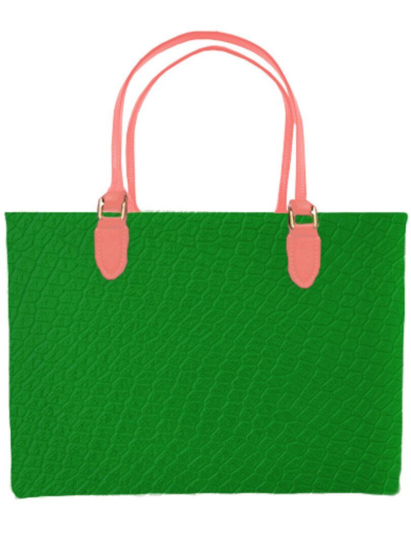 Total Eclipse Handbag - Green and Peach General Coop   