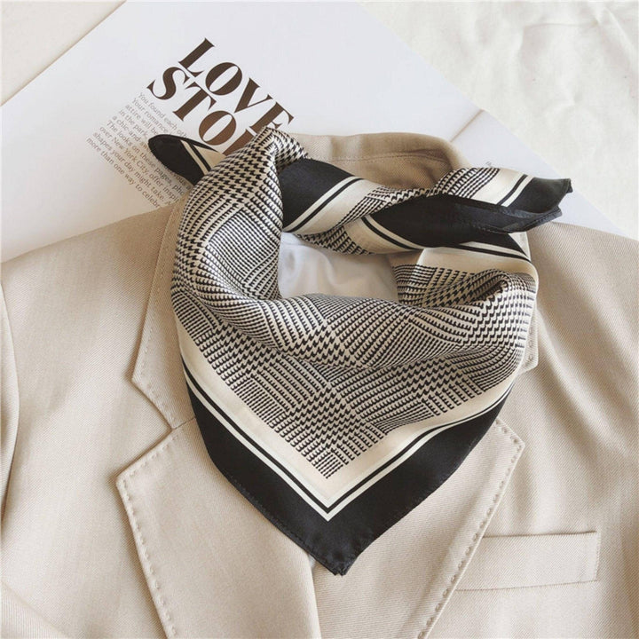 Chidori Grid 100% mulberry Silk Scarf accessories Stanleyandstone