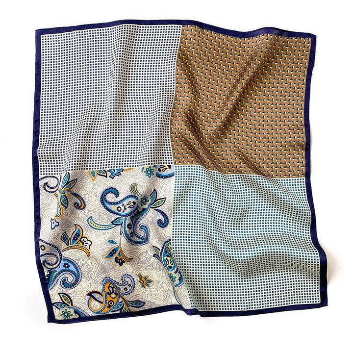 Polka Dot Paisley Pattern Patchwork silk scarf accessories Stanleyandstone