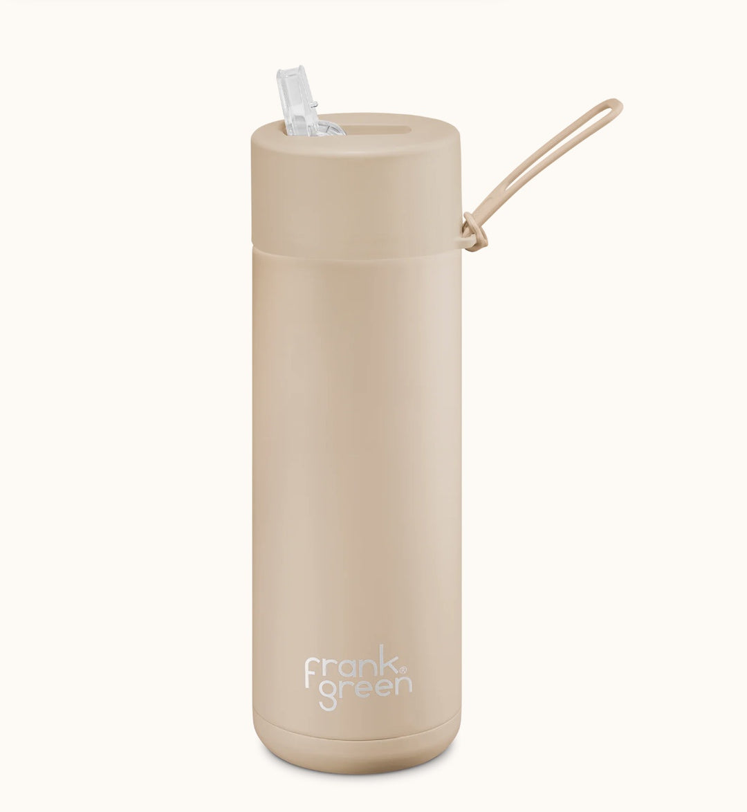 20oz / 595 ltr Stainless Steel Ceramic Reusable bottle SOFT STONE with Straw Lid hull General Frank Green   