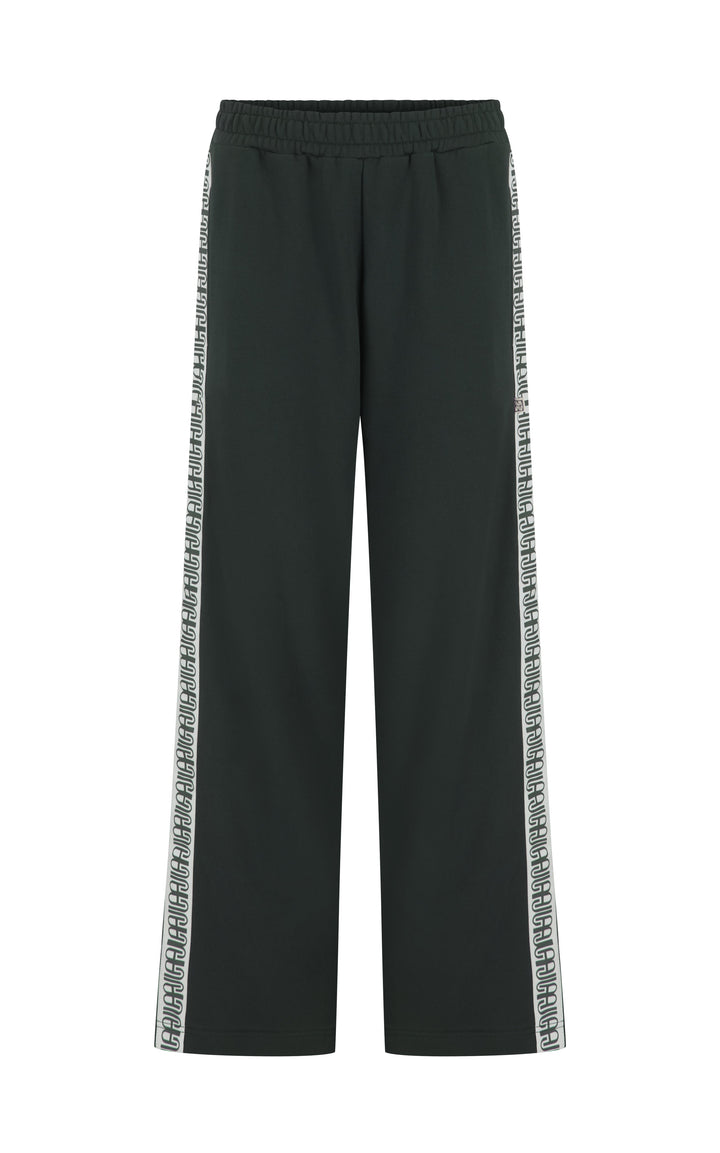 AJ Wide Leg Trackpant Washed Black