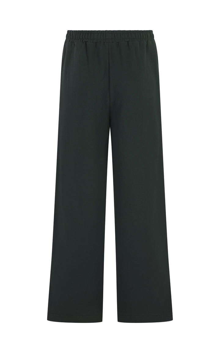 AJ Wide Leg Trackpant Washed Black