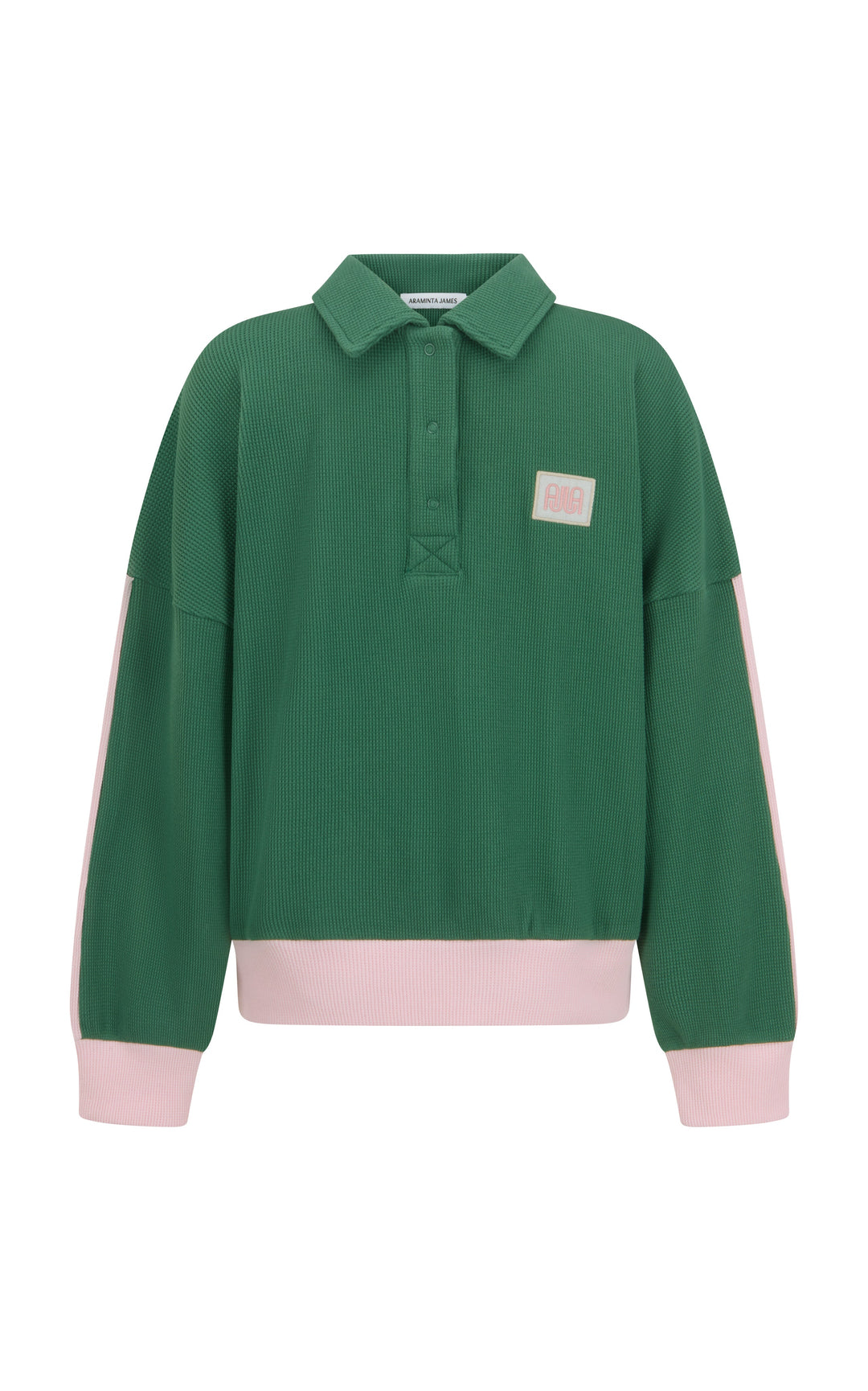 Waffle Splice Sweatshirt Sage Green