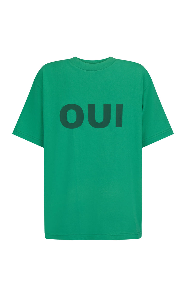 Parisienne Tee Tropical Green Tee shirt Araminta James