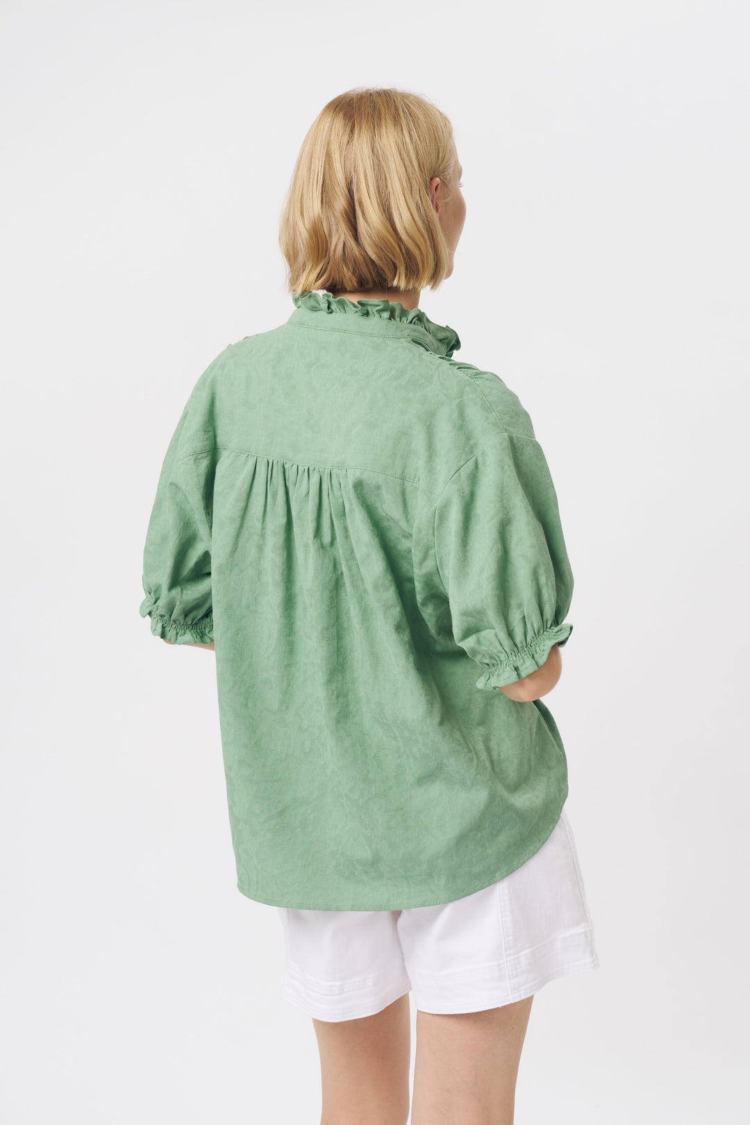 Amber Shirt - Green Blouse Kireina