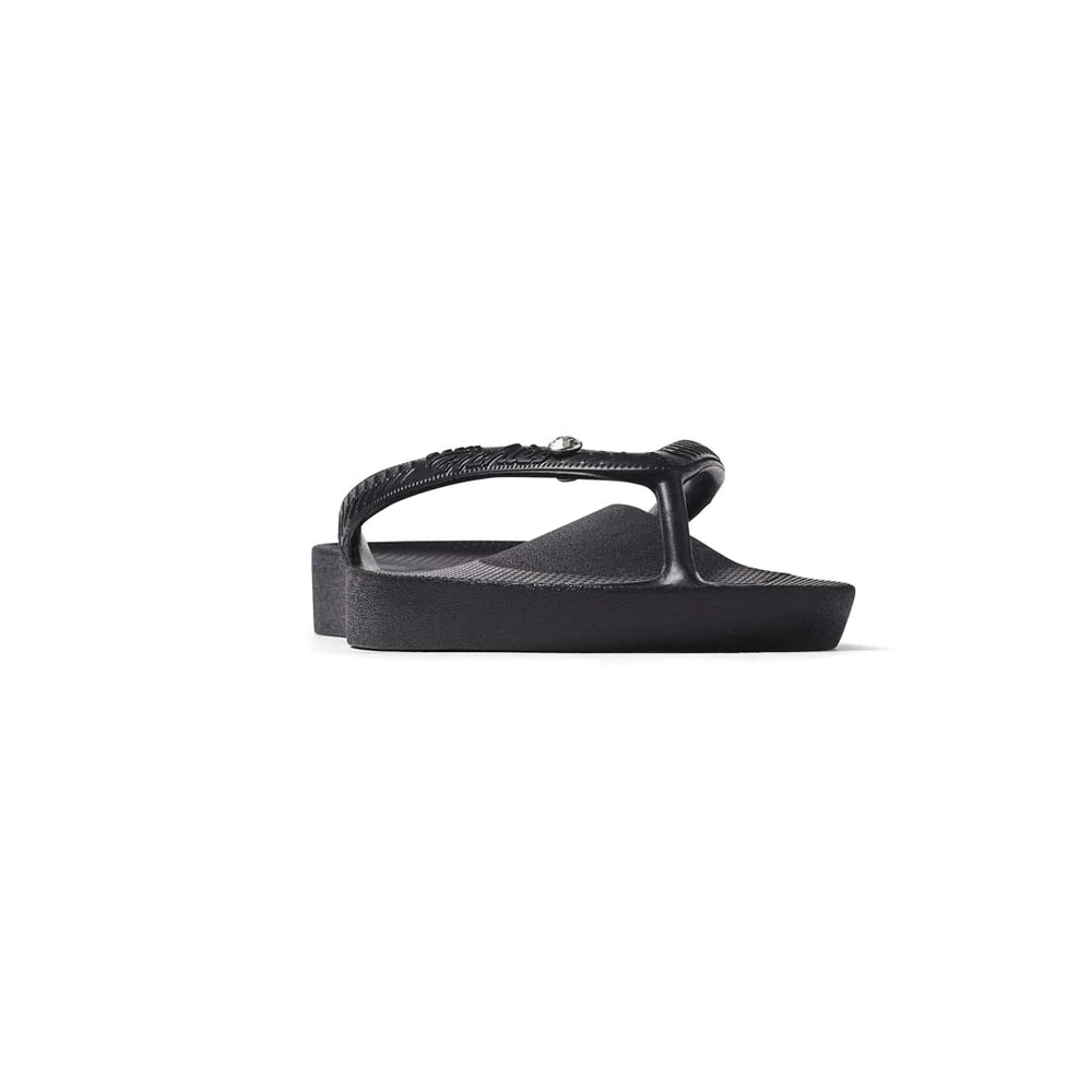 Archies 'Crystal' Arch Support Thongs - Black Shoes Archies   