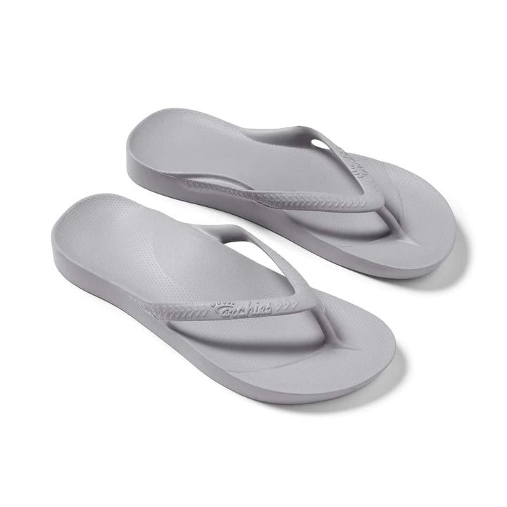 Archies Arch Support Thongs - Light Grey Shoes Archies   