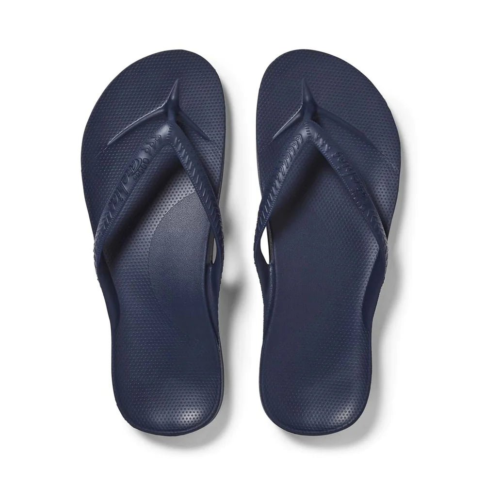 Archies Arch Support Thongs - Navy Shoes Archies   