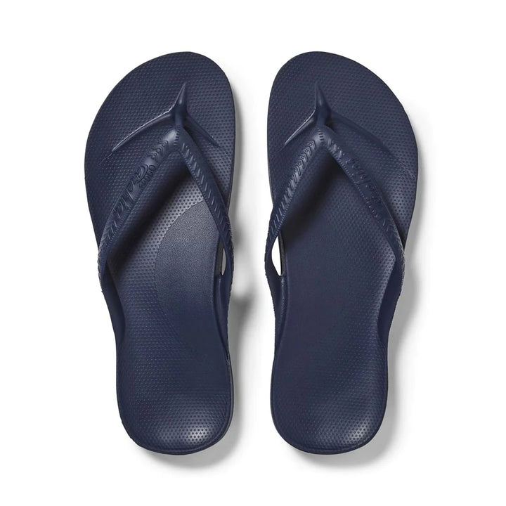 Archies Arch Support Thongs - Navy Shoes Archies   