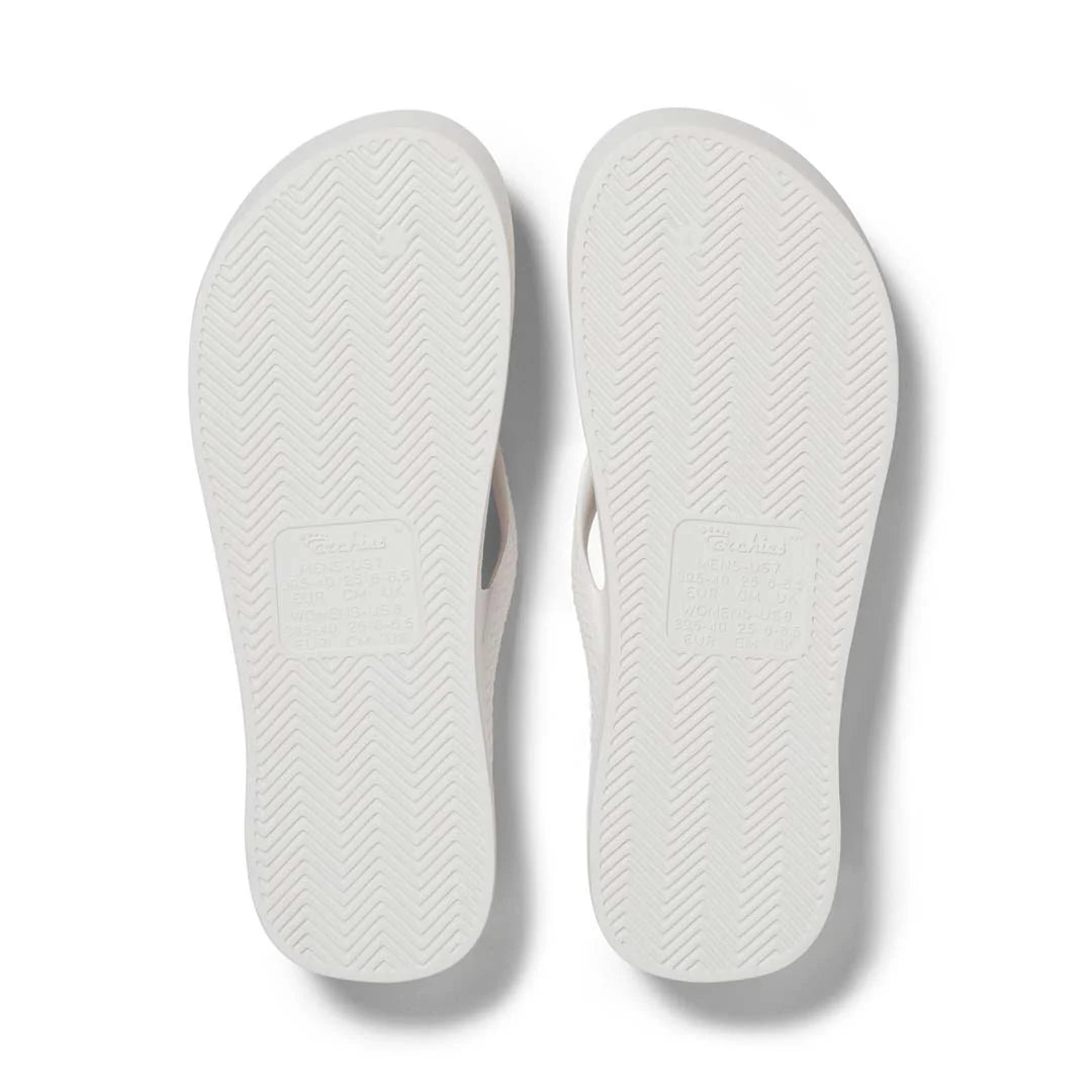 Archies Arch Support Thongs - White