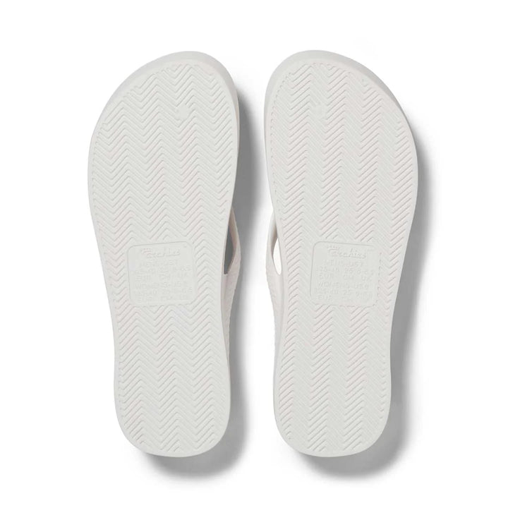 Archies Arch Support Thongs - White