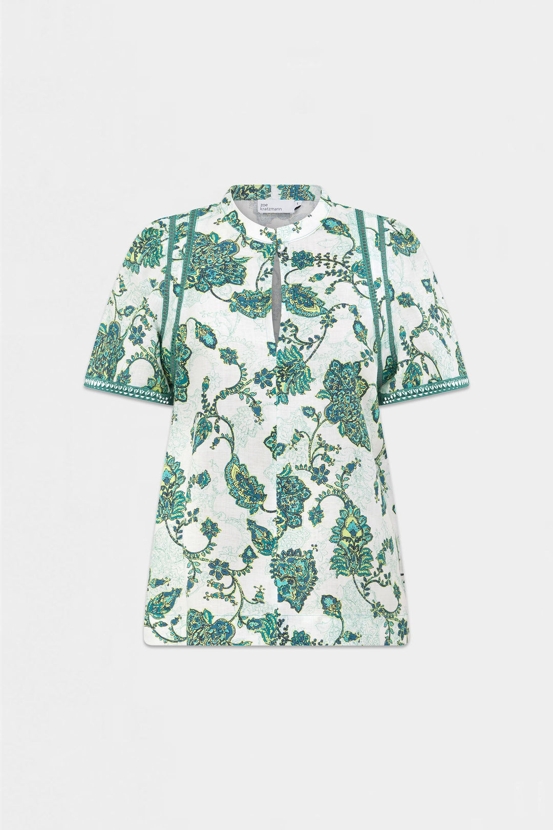charm top - garden paisley