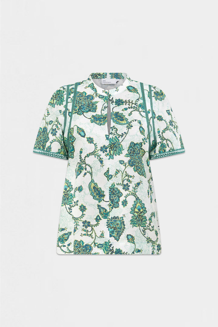 charm top - garden paisley