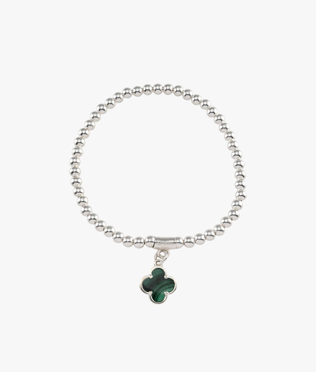 Malachite Clover Stretchy Bracelet Von Treskow