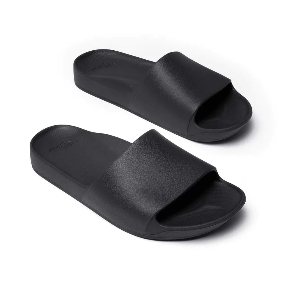 Archies Support Slides - BLACK Shoes Archies   