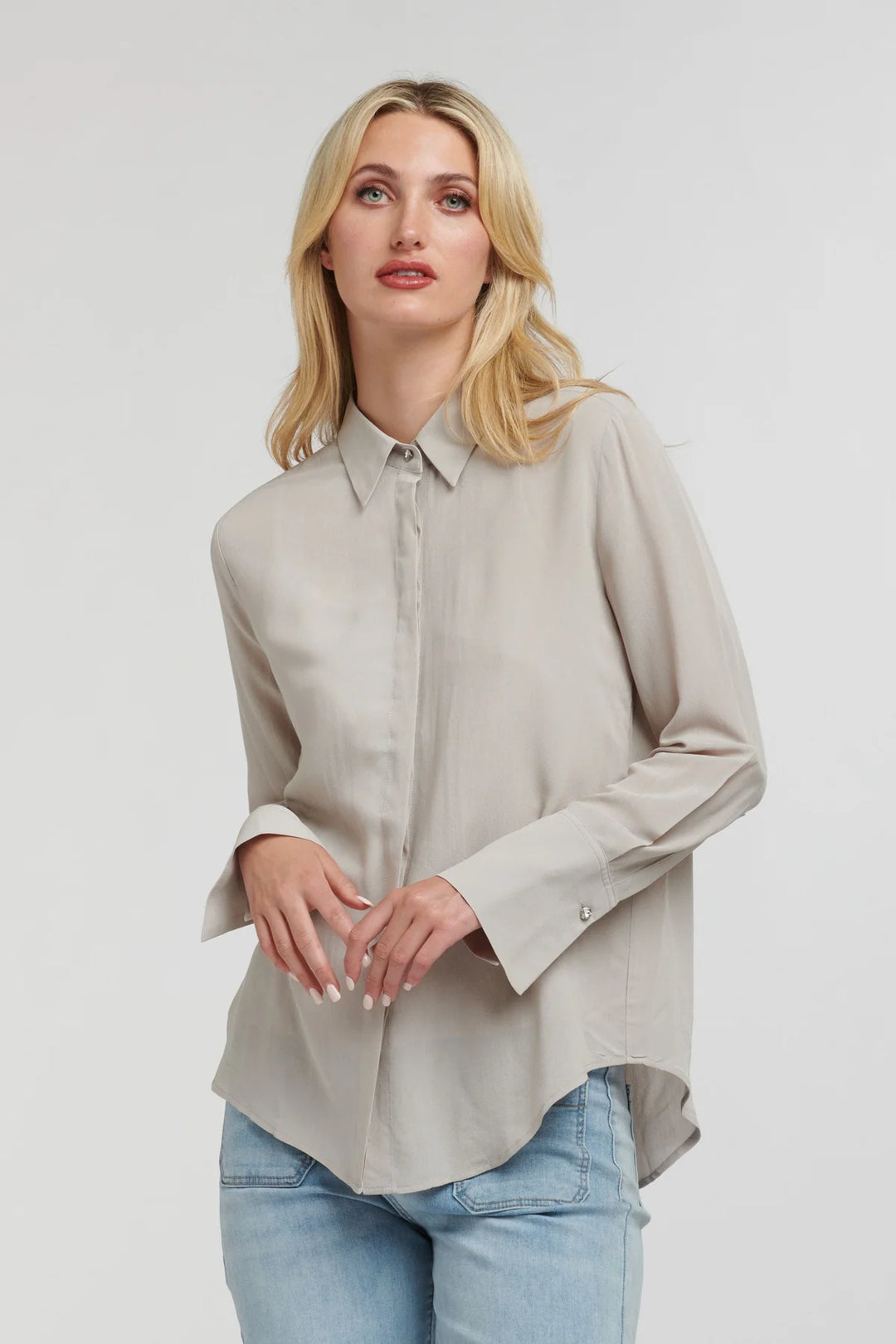 365 Days Crepe hustler shirt - taupe blouse 365 days