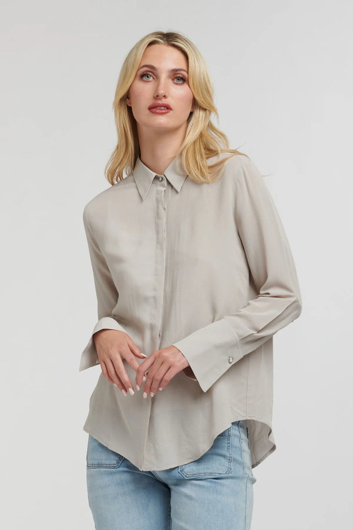 365 Days Crepe hustler shirt - taupe blouse 365 days