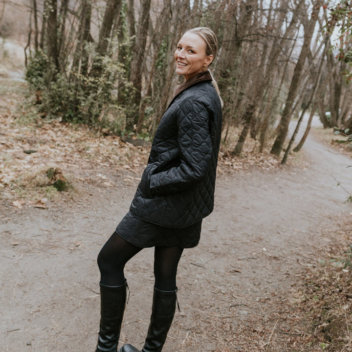 Daisy Quilted Jacket - Black