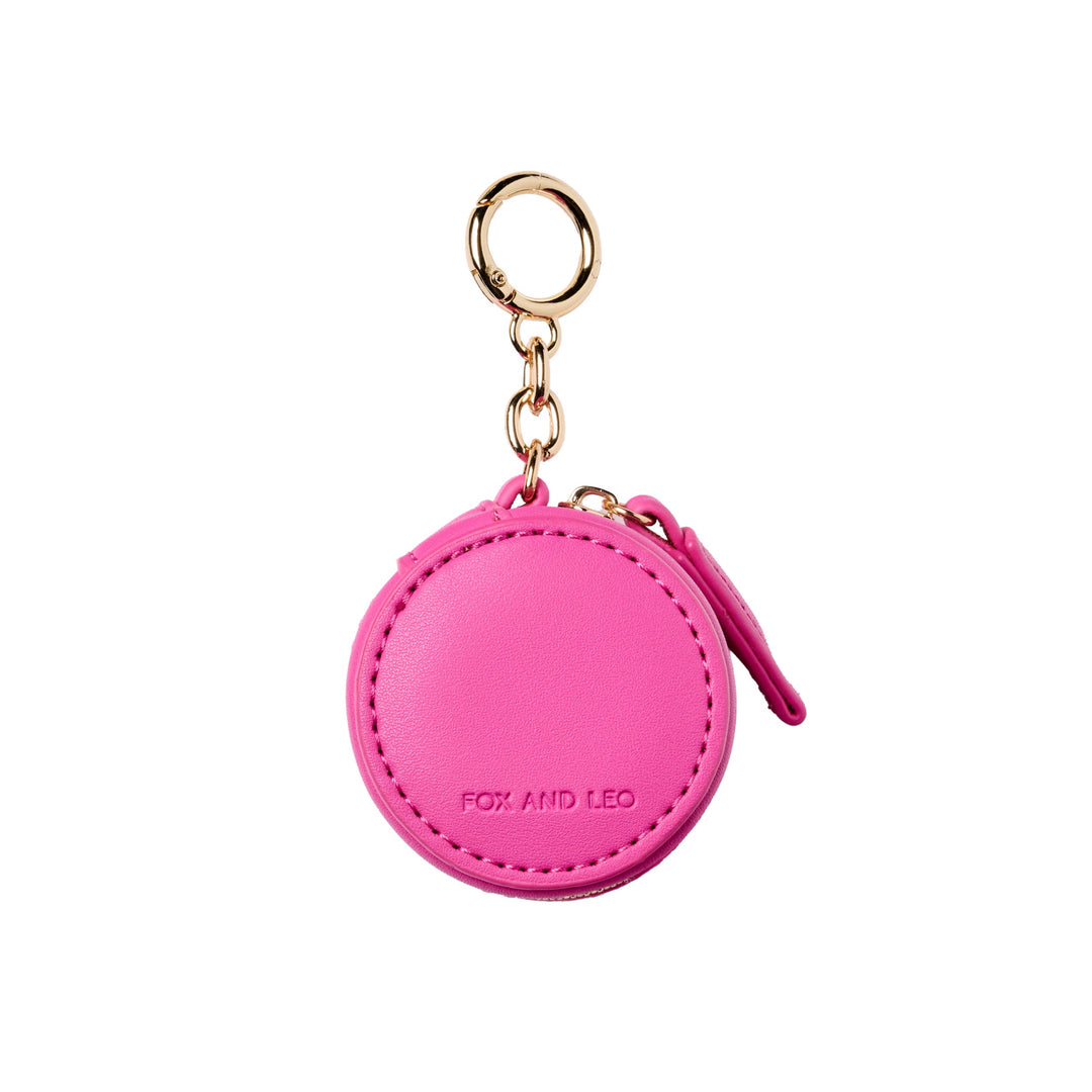 Eye Catcher charm with microfibre cleaning cloth - Hot Pink Fox and Leo