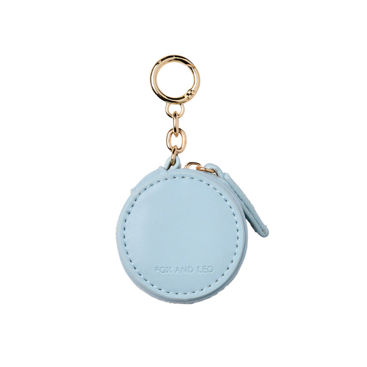 Eye Catcher charm with microfibre cleaning cloth - Sky Blue Fox and Leo