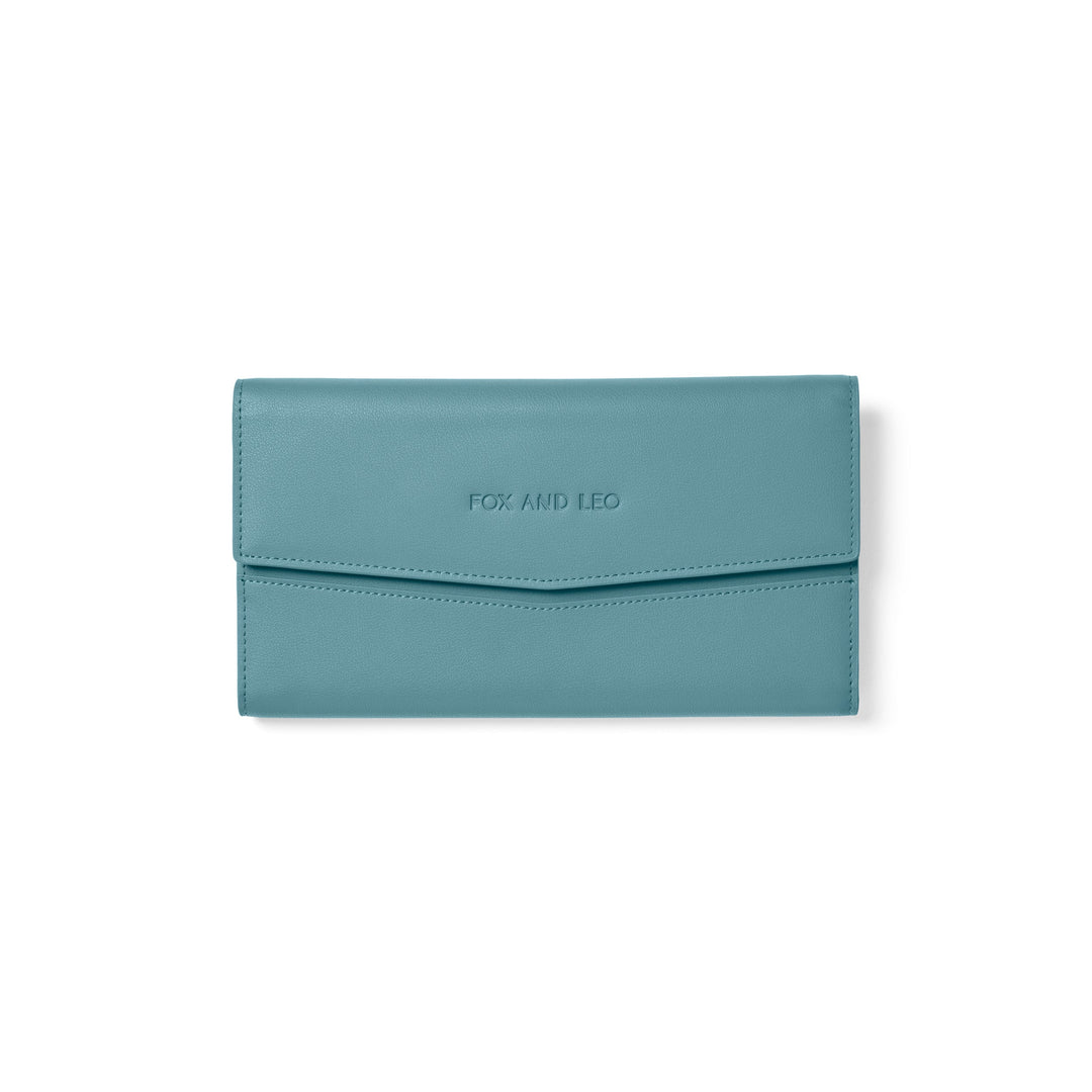 The Traveller 2.0 - Teal Wallet Fox and Leo