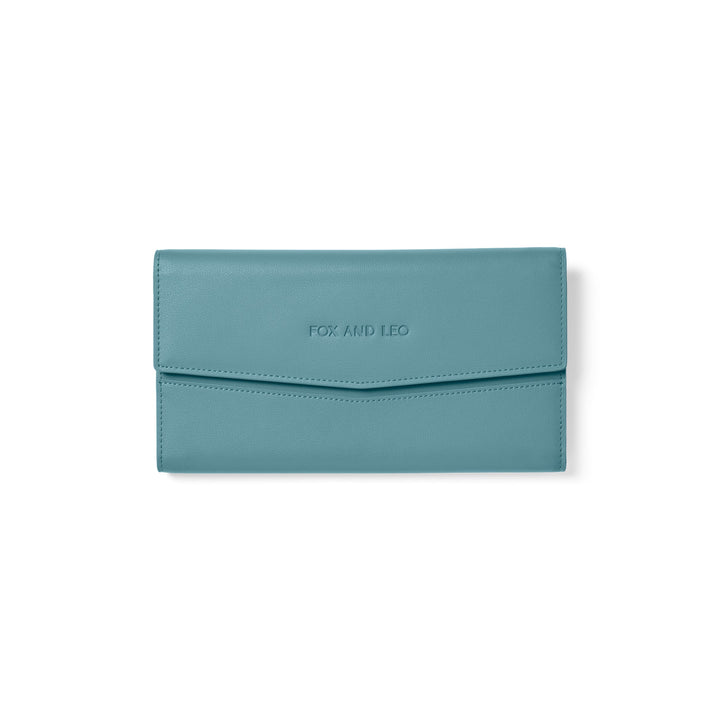 The Traveller 2.0 - Teal Wallet Fox and Leo