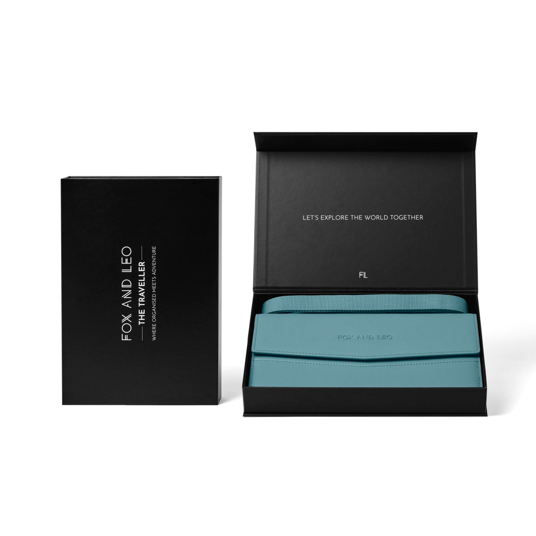 The Traveller 2.0 - Teal Wallet Fox and Leo
