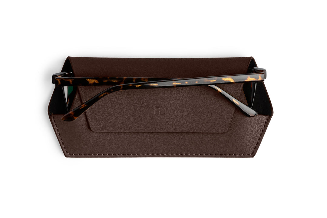 Fox and Leo glasses case - Chocolate Fox and Leo