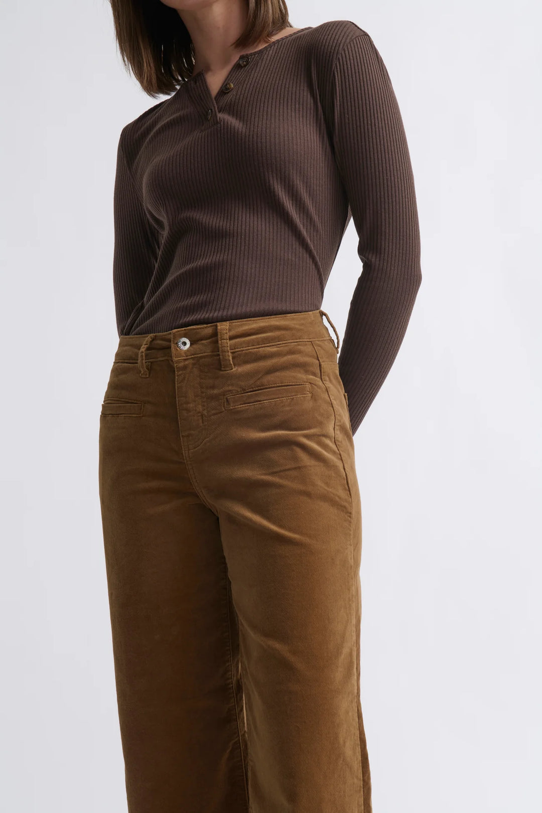 Freya Velvet Jean - Toffee