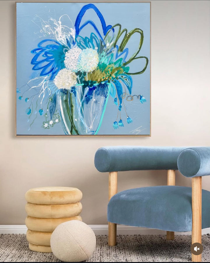 Artwork By Caz Sroczynski - "Botanical Blue"
