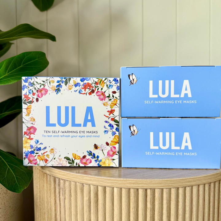10-pack box of Lula Eye Masks - mixed eye mask Lula