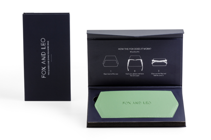 Fox and Leo glasses case - Sage Fox and Leo