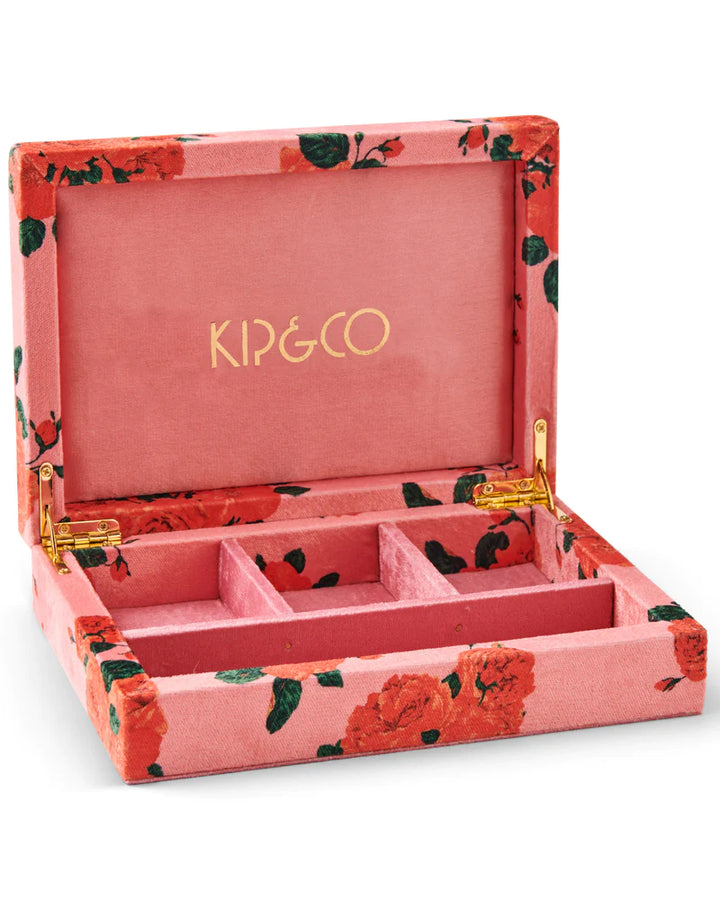 Rosie Posie Small Velvet Jewellery Box jewellery box Kip & Co   