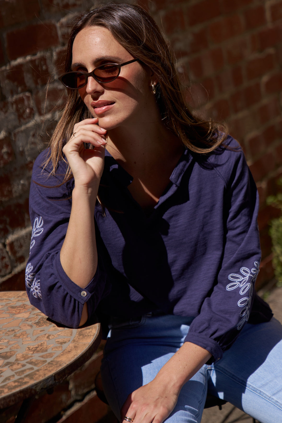 Kimberley Top - Shadow Blue