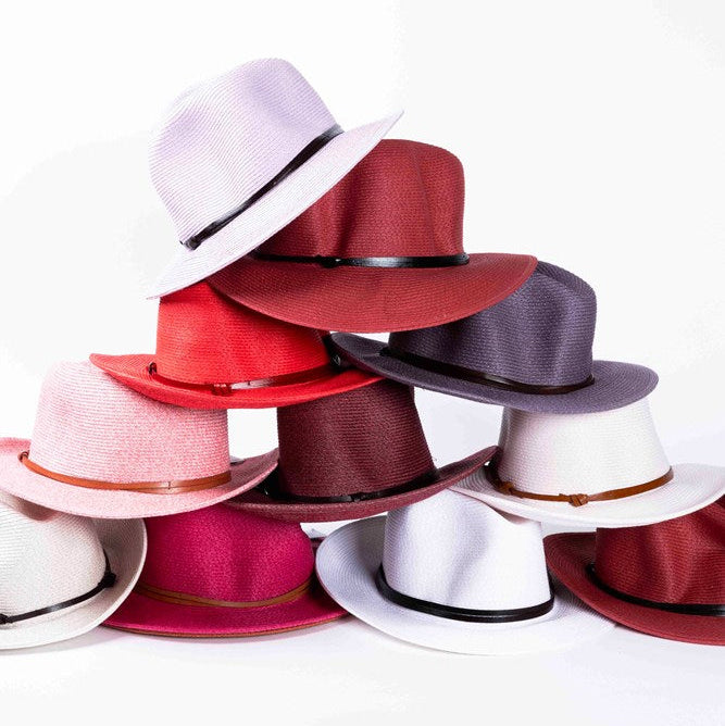 TRAVAUX EN COURS Borsalino Summer Hat - Powder Pink hat Travaux en cours