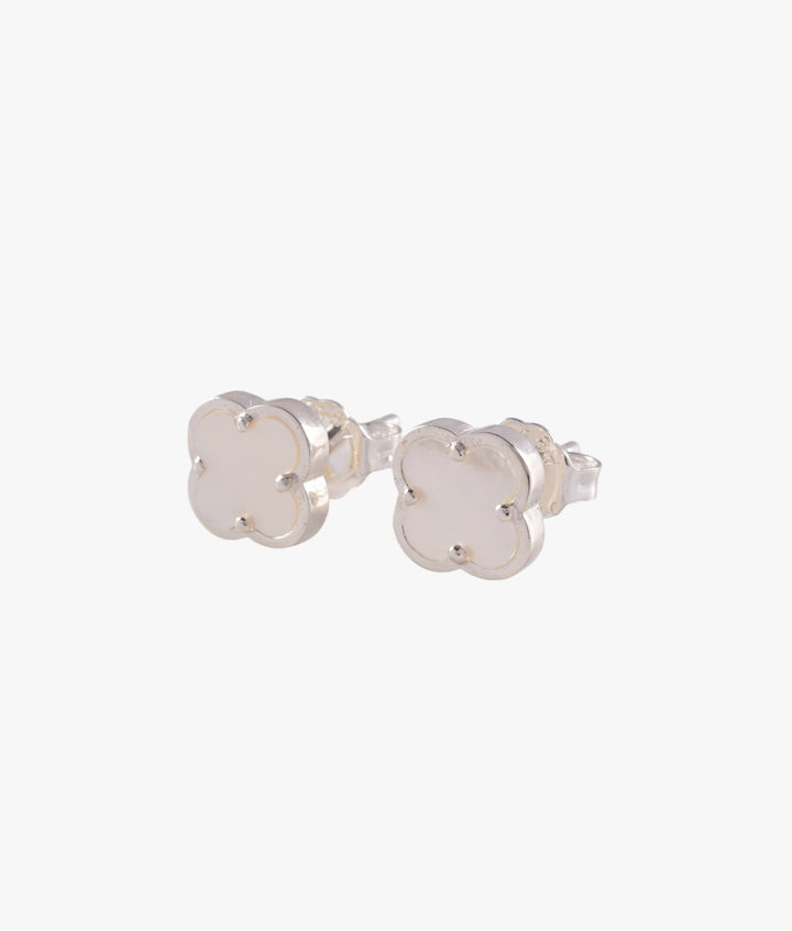 Mini Clover (Mother Of Pearl) Stud Earrings