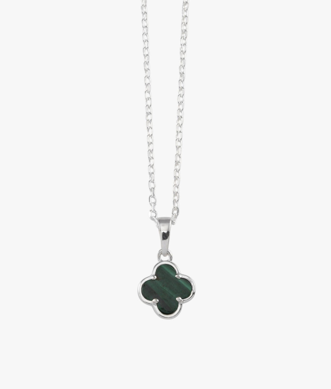 Malachite Clover Belcher Necklace Von Treskow