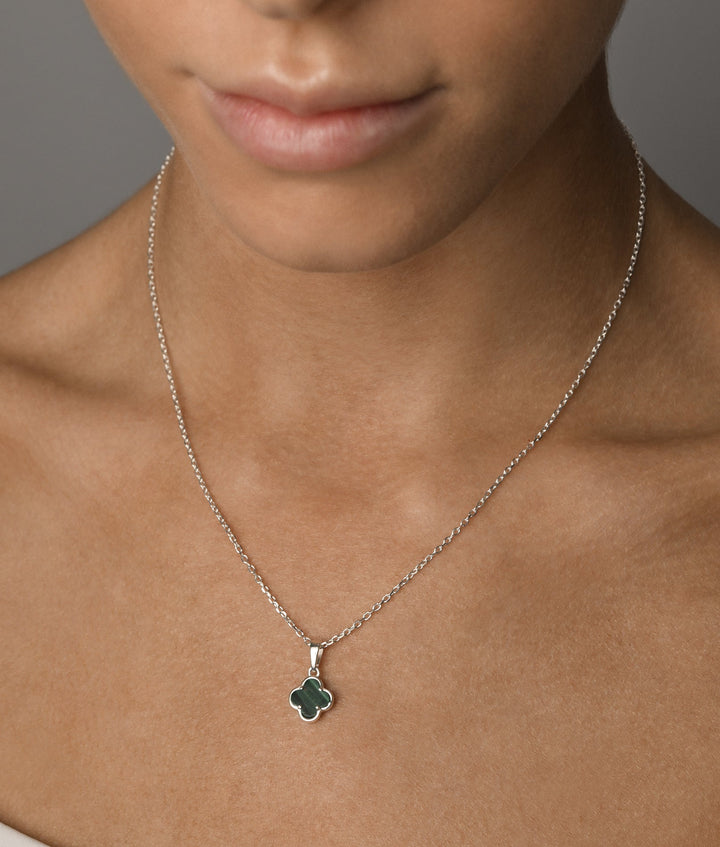 Malachite Clover Belcher Necklace Von Treskow
