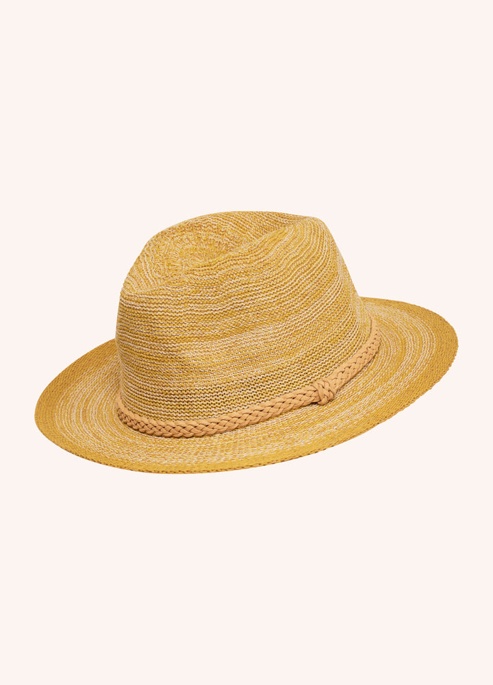 Natalie Hat - Mango with Braid hat Powder