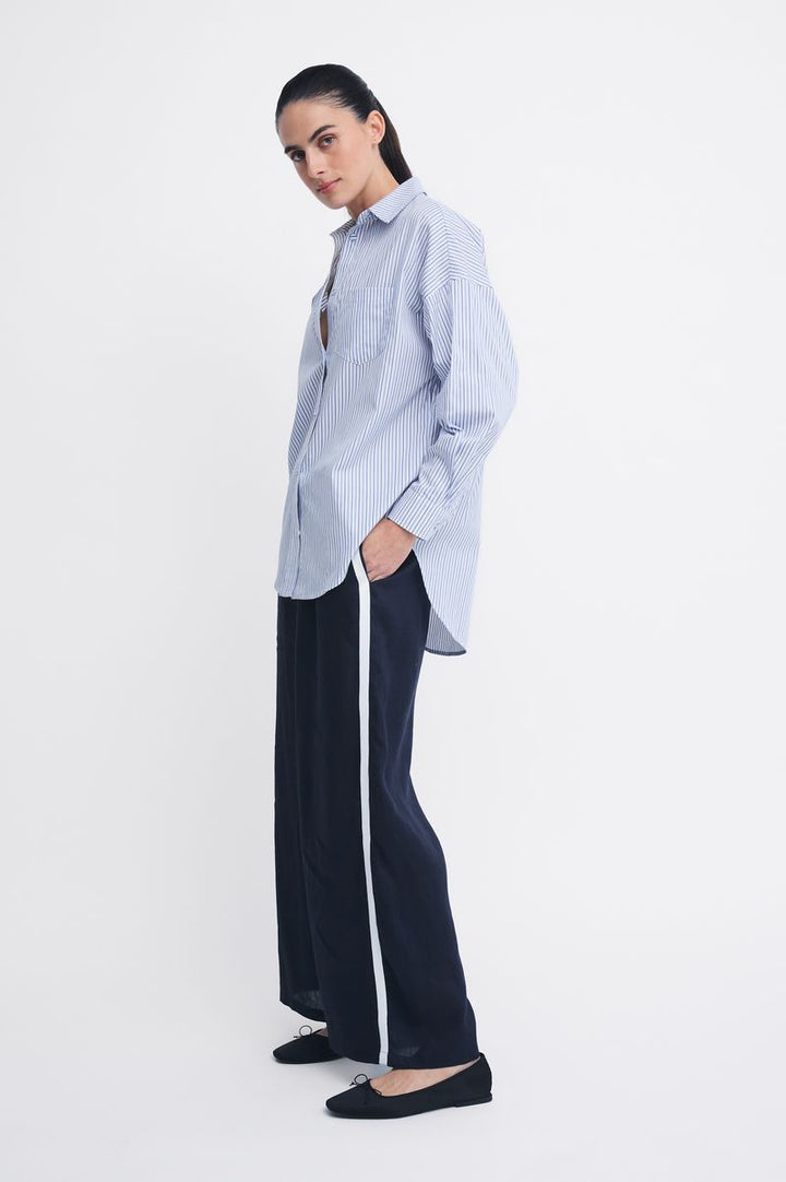 Maya Long Sleeve Shirt - Blue Stripe