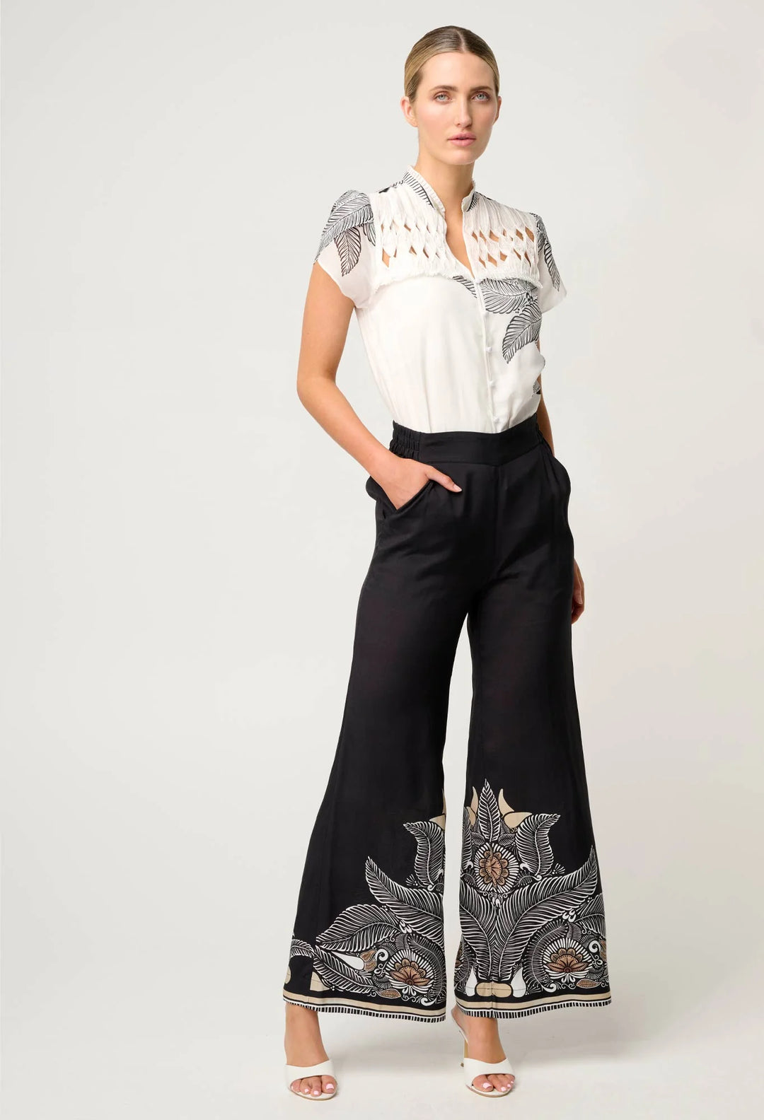 Willow Viscose Faille Pant - ONYX pant Once Was