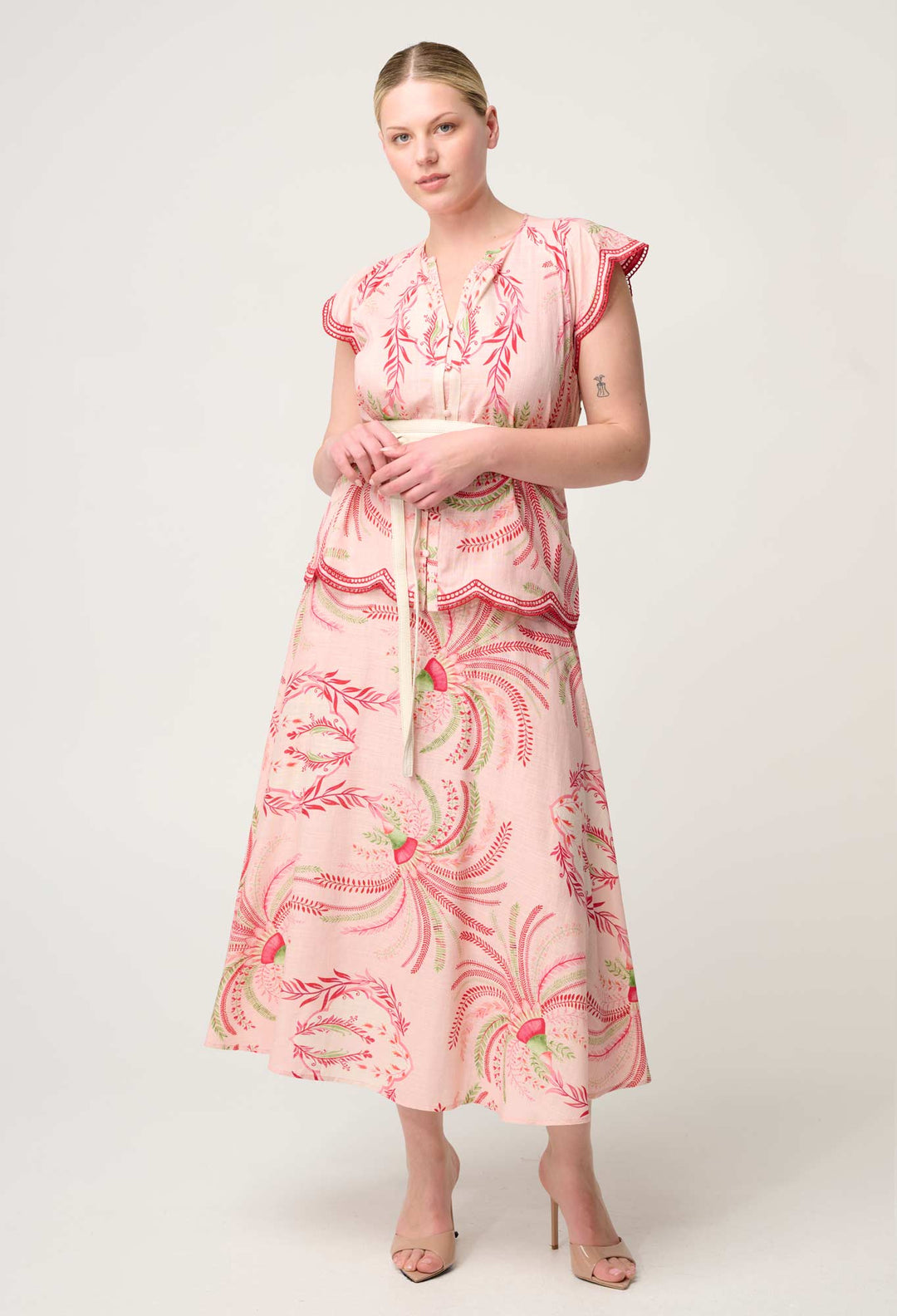 Estrella Viscose Skirt - Palmarosa skirt Once Was