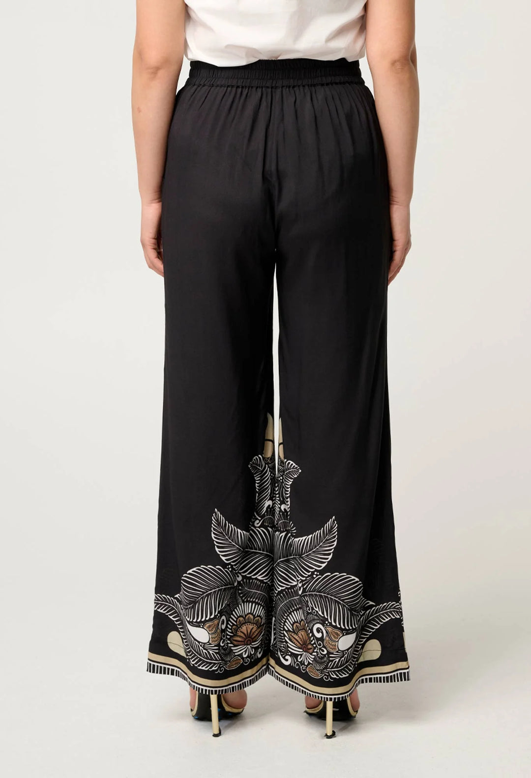 PETITE Willow Viscose Faille Pant - ONYX CAssablanca pant Once Was