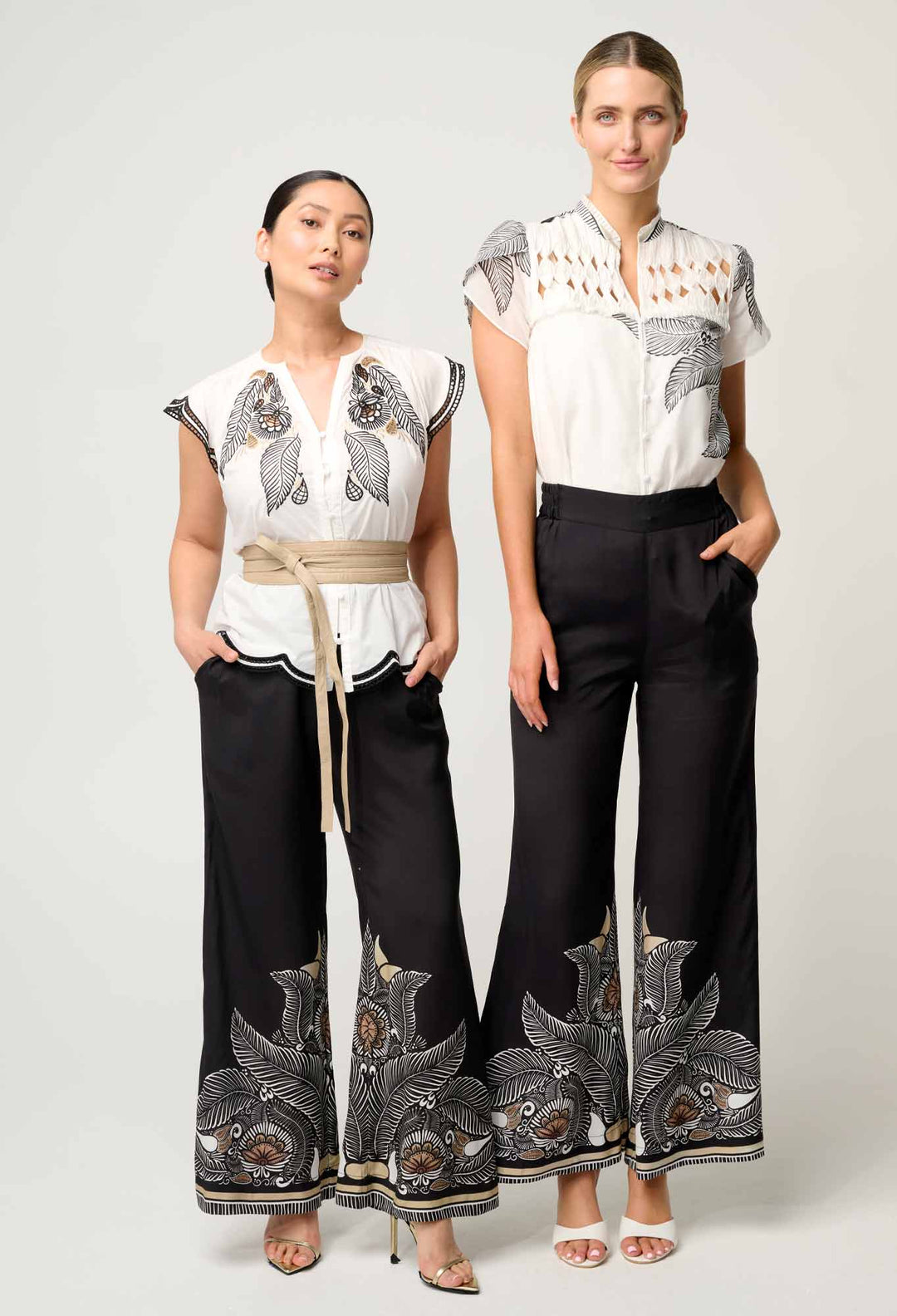 PETITE Willow Viscose Faille Pant - ONYX CAssablanca pant Once Was