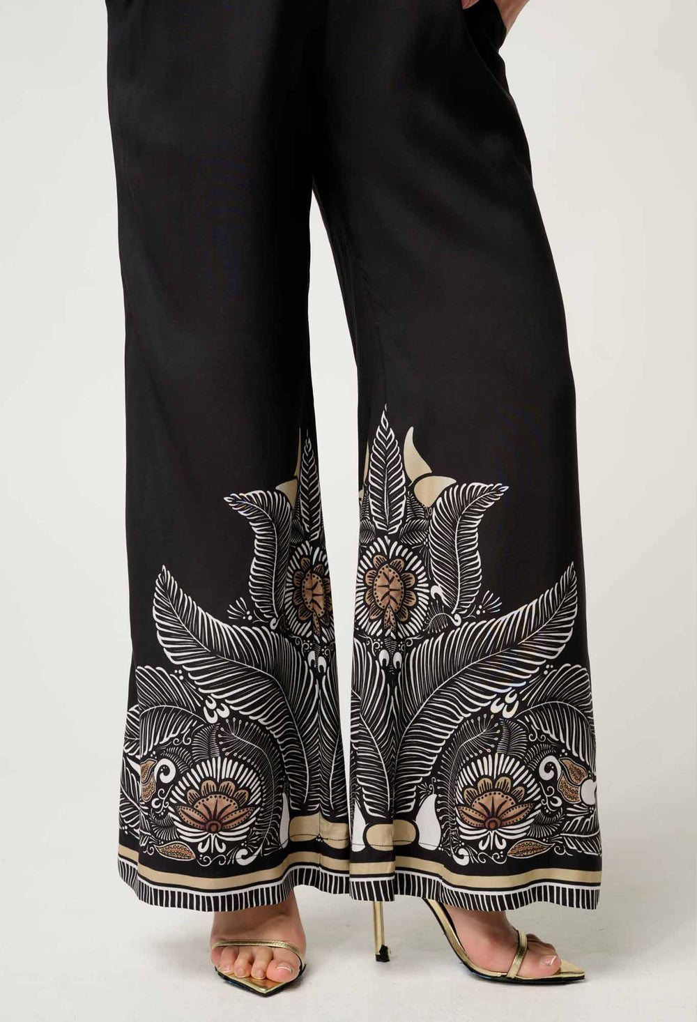 PETITE Willow Viscose Faille Pant - ONYX CAssablanca pant Once Was