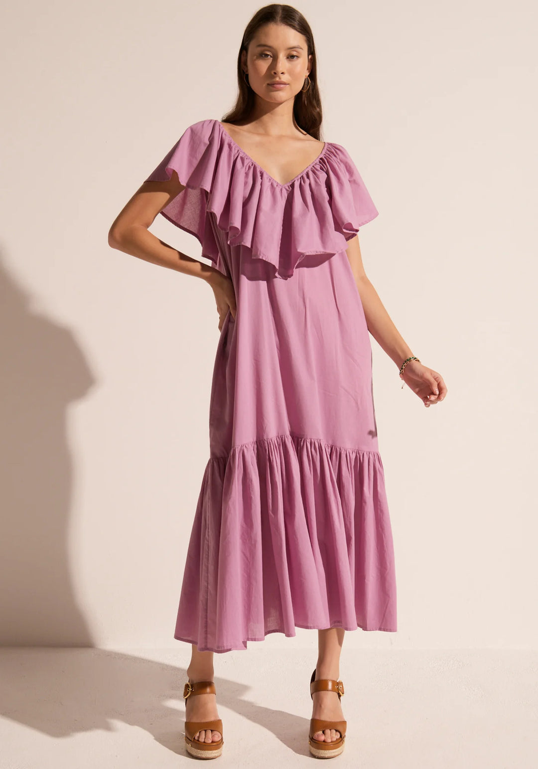 Clover Ruffle dress - Magenta Dresses POL   