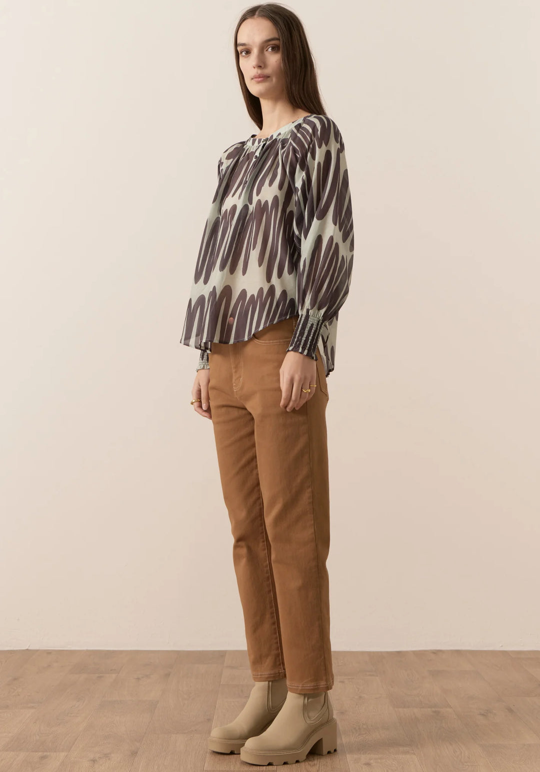 POL Quill Top - Quill Print Tops POL   