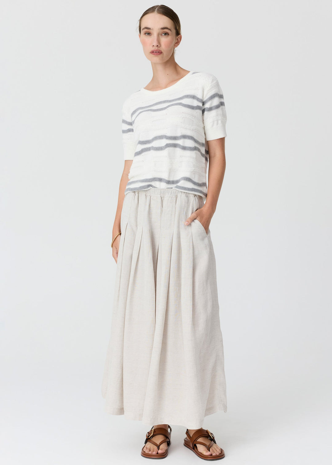 Liana Tee Textured Stripe
