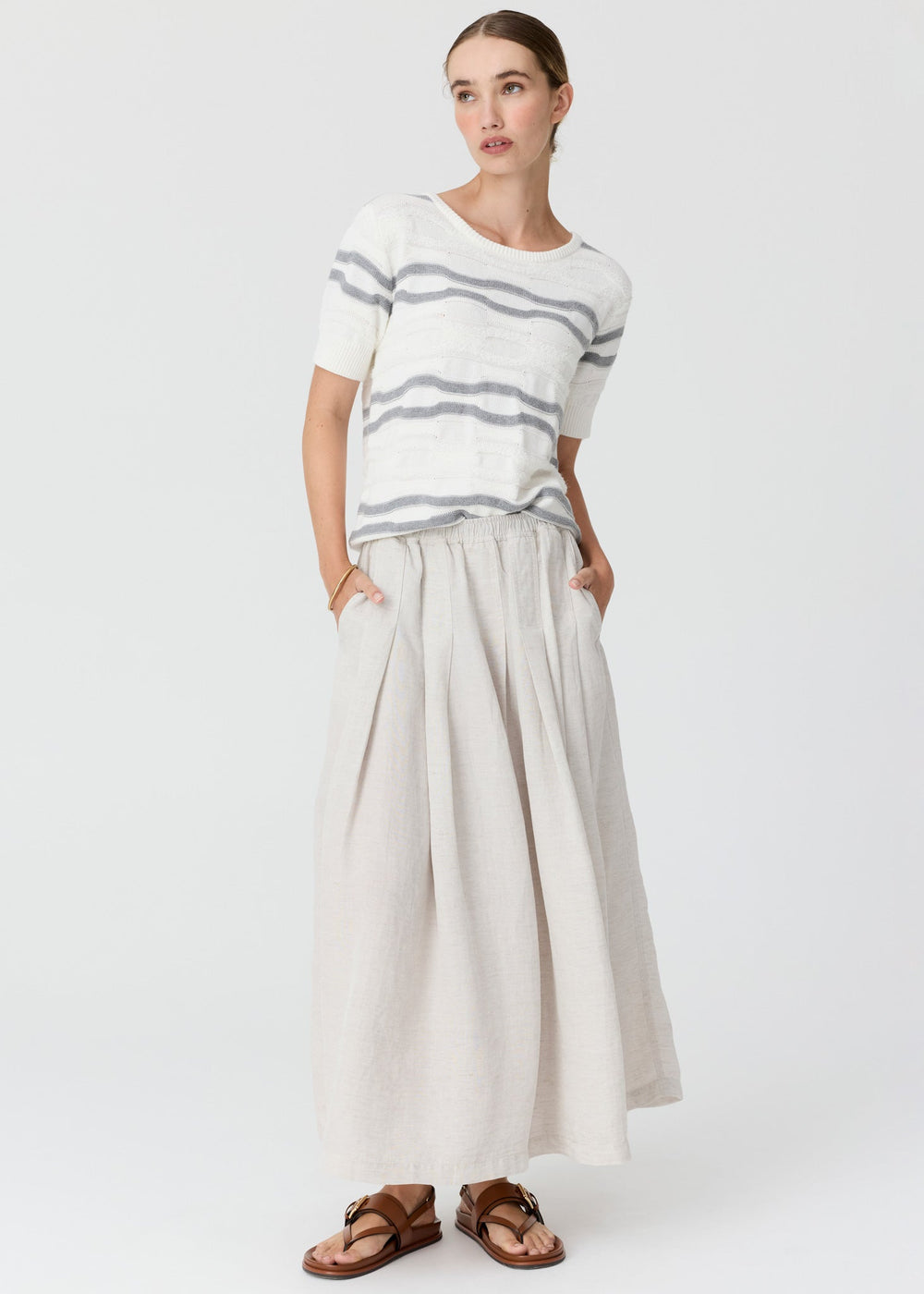 Liana Tee Textured Stripe